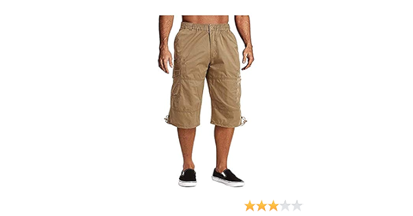 Cotton Capri Cargo Pants (Beige 