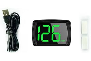 Shkalacar Compteur de Vitesse Intelligent GPS HUD,Voiture HUD Headup Display KM/H MPH avec LED Grand Affichage de Police pour Voiture Camion SUV Moto