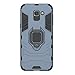 Produktbild SsHhUu Samsung Galaxy J6 2018 Hülle, Tasche 360 Grad drehbarer Ring Ständer Magnetic Car Mount Fall Dual Layer Bumper Stoßfest Schlagschutz für Samsung Galaxy J6 2018 (5.6") Navy Blau