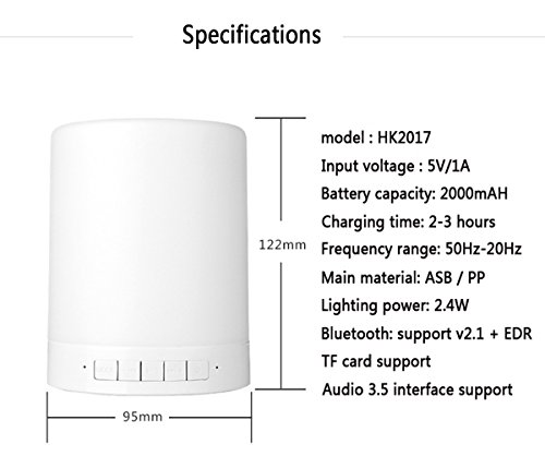 Hongkang LED intelligente drahtlose Bluetooth kleine Lautsprecher Telefon Tischlampe