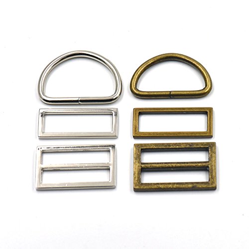 2 5 10 Sets 3,8 cm 38 mm Swivel Haken Clips Schnallen Triglides D Ring Rechteck Gurt Snap bronze - 3
