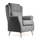 Sillon de patas con respaldo acolchado en las zonas cervical, lumbar y asiento