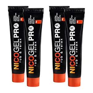 NICOGEL PRO Rub and Relax |Stain-Free and Fast Absorption|Ayurvedic Pain Relieving Ointment- 30 Gram (pack of 4)