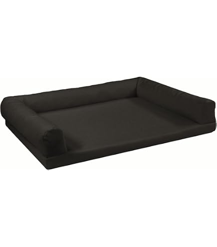Tierlando ® Orthopädisches LUXUS-Hundebett MELODY LATEX Soft Kunstleder Velours Dunkelrot 12 M 22 Cm 85 Cm 1888948