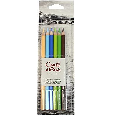 Conté à Paris CONTE A PARIS 50113 Blister de 6 Crayons Pastel Paysage