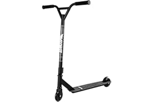 MUWO Monopattino Halfpipe Stunt - Monopattino robusto per azione e trucchi con pedana antiscivolo, freno posteriore flessibile e sterzo a 360°, ideale per bambini e adulti.