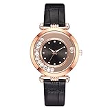 Knowin Damen Uhren Armbanduhr Kristall Mesh Leder Gürtel Damen Quarz Diamant Klassische Mode Romantisch in Rot, Braun, Rosa, Lila, Schwarz, Blau, Weiß