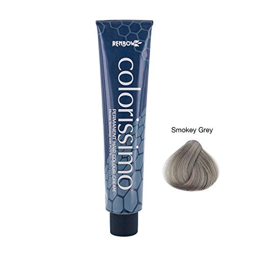 Renbow Colorissimo Permanent Hair Colour Creme with Pure Beeswax, Smokey Grey 100 ml