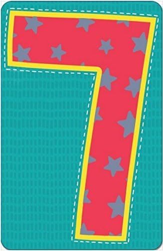 Happy Birthday Age 7th Birthday Greetings Card..
