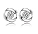 Produktbild Lieberpaar Damen Mode Kristall 925 Sterling Silber Ohrstecker (YWY02)