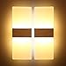 Produktbild Unimall 2 Stück LED Modern Wandleuchte Innen Wandlampe für Wohnzimmer Schlafzimmer Flur (Warmweiß - 12W)