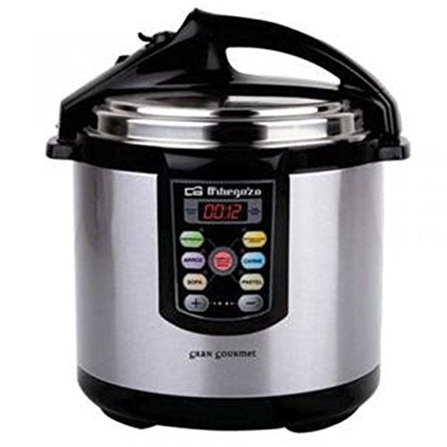 Orbegozo HPE 6075 - Olla a presión, capacidad 6 litros, acero inoxidable, color gris