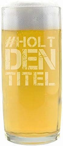 'Bring the icy Beer, Beer Glass, J, Football, Germany, football Euro Football Gift, Gift for Him, Men, Germany Fans, Glass, 0.5 l