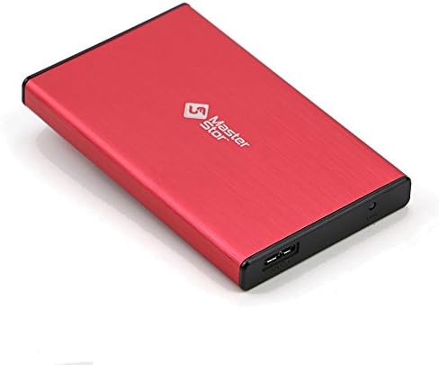 (MasterStor Lifetime Warranty) Portable Caddy Enclosure USB 3.0 for PS3 External Hard Disk Drive Super-Fast 2.5-inch SATA Desktop Laptop (M-Red)