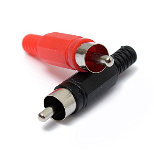Preisvergleich Produktbild VIDOO 2Pcs Lötkolben RCA Phono Männliche Stecker Audio-Video-Anschlüsse