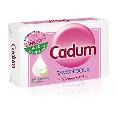 Cadum - Savon Doux à l'Huile d'Amandes Douces Bio x6 - 100 g - Lot de 2