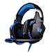 Produktbild MaxKu Gaming Headset KOTION Each G2000, Super Bequeme Stereo Bass 3.5 mm mit Mikrofon und LED für Laptop, Handy, PS4 Mac/iPad/iPod (Blau)