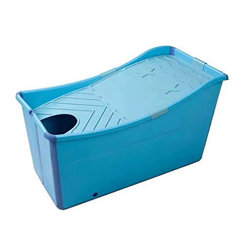 Preisvergleich Produktbild Folding bathtub Tragbare Faltbare Badewanne Swimmingpool Freistehende Badewanne GroßEs Badefass FüR Erwachsene Und Kinder, Das Mit Abdeckung - L90 * W50 * H56cm ErhöHt