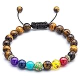 ODN Tiger eye shape Stone Yoga Balancing Reiki Healing Lucky Charm Bracelet Diffuser Bracelet