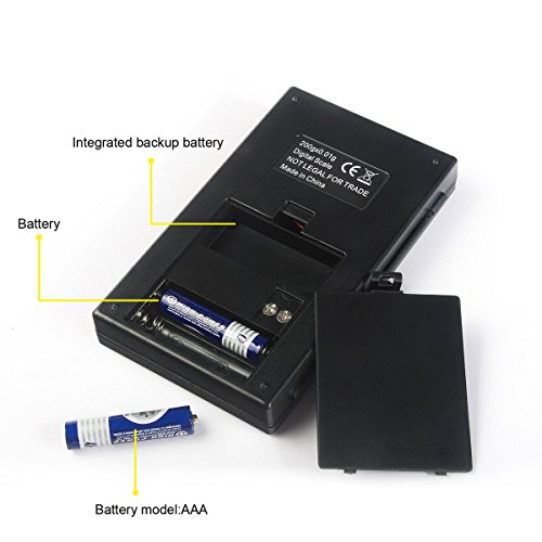 Digitale Taschenwaage 200 x 0.01g – Acale Elite Portable Taschenwaage Feinwaage Digitalwaage Goldwaage Münzwaage Waage mit beleuchtetem LCD-Display Mini Digital Food Waage für Schmuckmünzen Reload und Kitchen Scale - 4