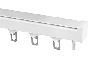 LIYI929GP Riel De Cortina Fácil De Instalar, Nanos Pista Silenciosa Vía Recta, Curtain Track Soporte De Riel Montaje En Techo O Pared, Sistemas De Pista De Cortina Para Pérgola Cenador Cortinas Bañera