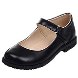 mary janes blue dream  Artfaerie Damen Mary Janes Pumps Flach mit Riemchen und Klettverschluss Bequem Schuhe (EU 41,Schwarz)