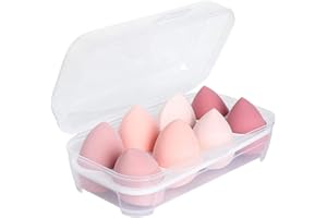 ZKMAGIC Face Makeup Egg, 8 Pieces with Multi Shape and 1 Piece Round Makeup Sponges, Beauty Sponge Makeup Blender Flawless for Liquid, Multiple