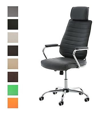 CLP Fauteuil de bureau RAKO, avec rembourrage de qualité, mécanisme d´inclinaison, hauteur assise: 46 – 57 cm gris