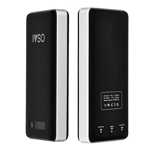 IVSO 20000mAh Ultra Kompakt Dual USB Portable Powerbank Ladegerät Externer Akku Li-Polymer-Akku für iPhone 6/6 Plus/6s/6s plus/5/4, iPad Air 2, iPod touch 6g,Galaxy tab s2 9.7/Galaxy tab s2 8.0/note 5,moto g3 2015,Android und Apple Geräte,Tablet-PCs,Schwarz - 2