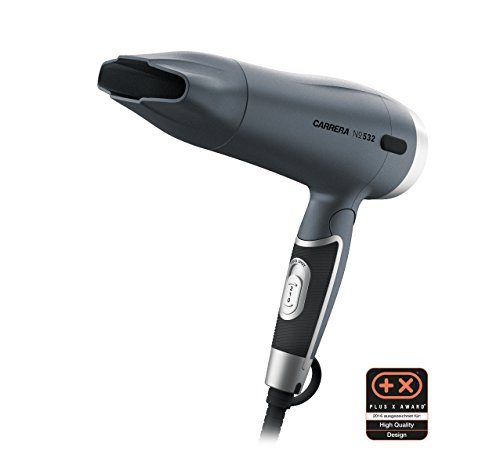 CARRERA 532 Reisehaartrockner mit Ionen | klappbar, leise und klein mit 1.600 Watt, 110 V / 240 V