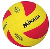 Peso oficial y tamaño Mikasa 1169 VSV 800 - Pelota de Voleibol, Color Amarillo y Rojo