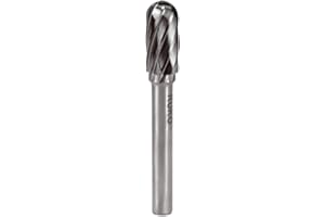 RUKO Tungsten Carbide Rotary Burr with Aluminium Teething, C Oval (WRC) Shape, Bright Finish, 6.0 mm Diameter, 58 mm Length, R116020A