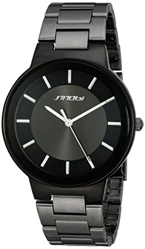 Sinobi-New Fashion Men's Stainless Steel Wrist Watch Quartz Black-Black Wth0035 Sinobi-New Fashion Men's Stainless Steel Wrist Watch Quartz Black-Black Wth0035