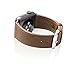 Produktbild Apple Watch Armband Serie 1 & 2, SVAEX 38 mm Ersatzarmband aus Retro Echt-Leder mit Metallschnalle – Adapter enthalten - Smoke Braun