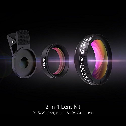 VicTsing Lenti Smartphone Cellulari Obiettivi 2-in-1 con 10X Macro per iPhone/Smartphone