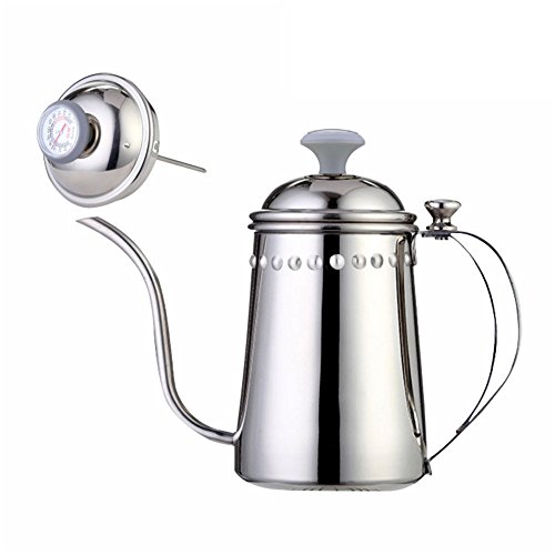 détail acier inoxydable Style européen Petit pot Argenté/ Orange /Vert/Rouge café pot-D