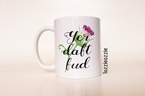 Funny rude Scottish Slang mug - yer daft fud. Part of the Alba Quirky range