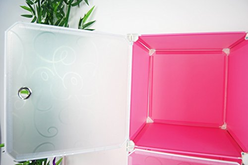 Regalsystem DIY Regal Schrank Garderobenschrank W?scheschrank Kleiderschrank Aufbewahrung Kapazit?t (pink-tou) - 7