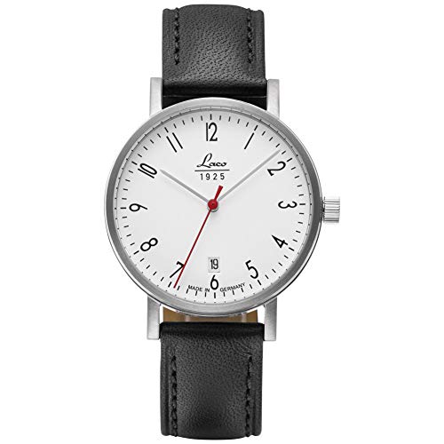 Reloj De Pulsera Classic Halle 38 de Laco - Fabricado en Alemania - 38 mm de diámetro Reloj Automático - n-Incomparable Procesamiento - Resistente al Agua en el diseño Atemporal - Desde 1925
