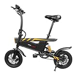 cooshional Bicicletta eletrica Mountain Bike diametro ruota: 26 inch velocità 250W/21 lega di alluminio nero