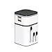 Price comparison product image Nubeter Travel Charger Adapter, Worldwide Universal International Travel Adapter with Dual [3200mA] USB Charging Ports for Apple, iPod, iPad, Android Smartphone and Digital Cameras (White)