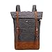 Produktbild Willlly Rucksack Stoffbeutel Wachs Wasserdicht Leinwand Rucksack Männer Casual Rucksack Outdoor Reisetaschen Verdicken Gewachste Wasserdichte Rucksack (Color : Grau, Size : One Size)