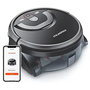 Milagrow AguaBot 21 Wet Mopping Robotic Floor Cleaner, 1500Pa Suction, V-SLAM & Gyro Mapping, Dual Water Tank, 3 Cleaning Modes, Ideal for Hard Floors, App & Remote Control (Black)