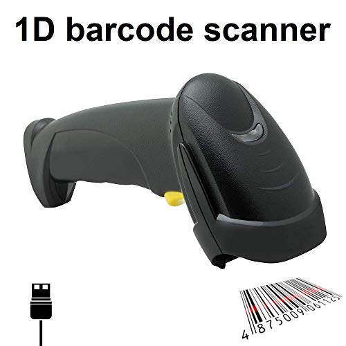 Maxxo LS1DUS 1D Laser Lettore Codici a Barre (Barcode Scanner) con Supporto Interfaccia USB Decodifica rapida di codici lunghi l'ideale per il tuo business