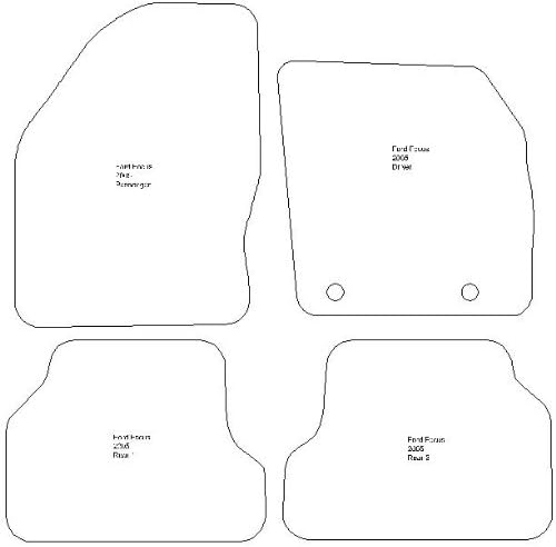 FLOOR CAR MATS PREMIER-BRIGHT BLUE-214 TWIST&TURN Tailored Car Floor Mats Premier