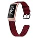 Price comparison product image Fitbit Charge 3 Watch Band, Sansee Replacement Woven Canvas Fabric Watch Band Wrist Strap For Fitbit Charge 3 (Red)