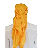 Color: Amarillo Traje Regional Pañuelo Damasco Amarillo - AMARILLO, 65x65 cm
