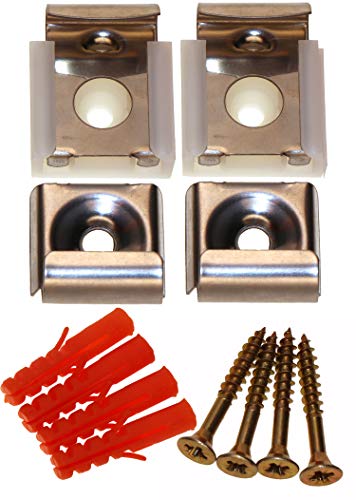 Secotec Specchio con molletta Acciaio Inox 4 BL2, 4 pezzi, h80203/1