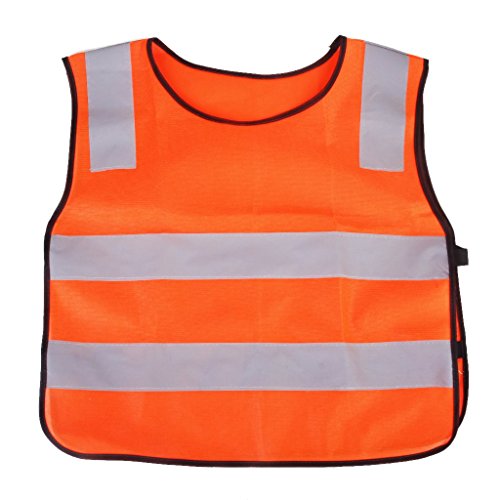 Preisvergleich Produktbild Magideal Kinder Sicherheitsweste Weste Grau Reflektierenden Streifen Orange