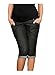 Mija - Capri Denim Maternity Cropped trousers Jeans pants short 9046 (18, Black)